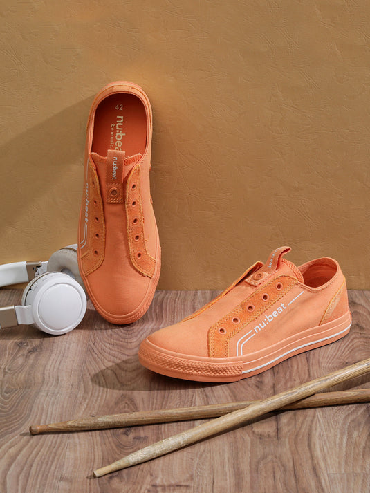 C MINOR Orange Slip-On Glow Sneakers