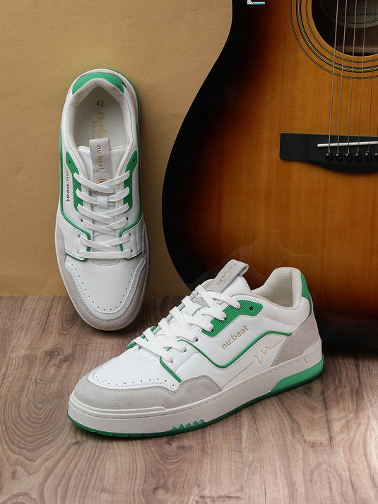 ANTHEM White & Green Glow Sneakers