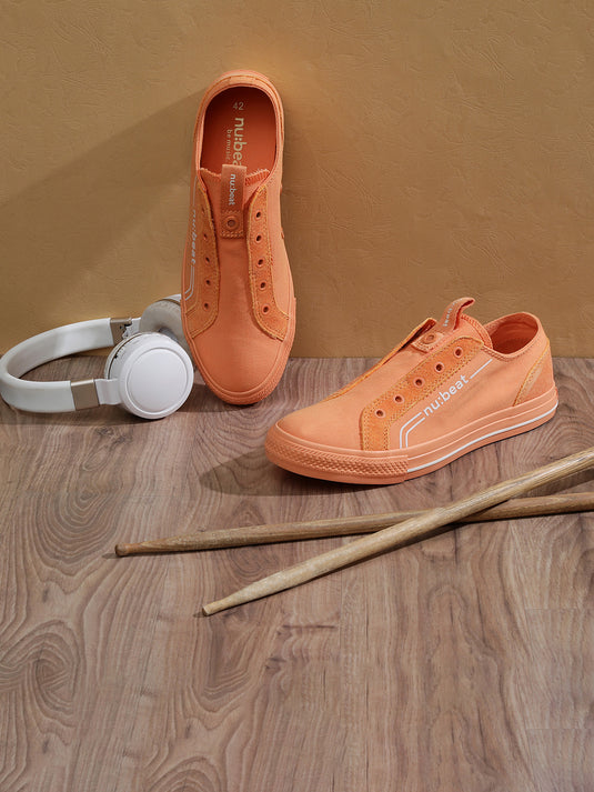 C MINOR Orange Slip-On Glow Sneakers