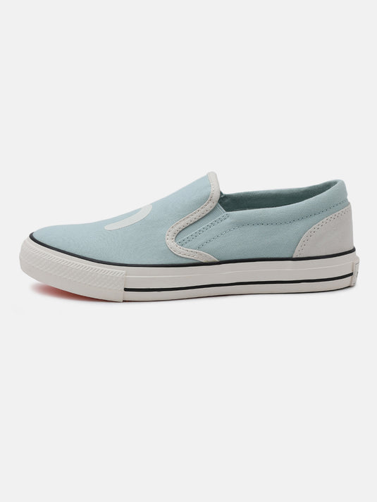 SPIN Light Blue & Off-White Slip-On Glow Sneakers
