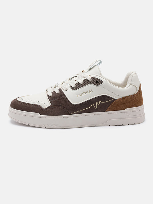 ANTHEM Off-White & Dark Brown Sneakers