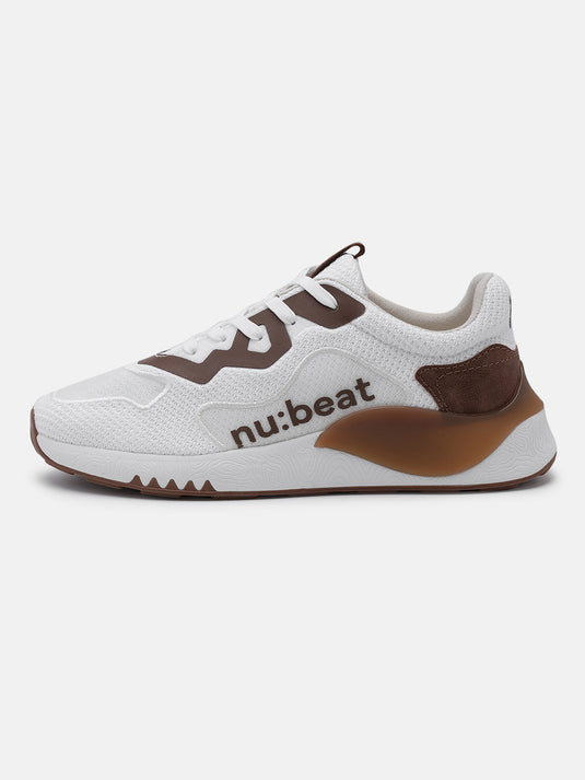 HIPSONIC White & Brown Sneakers