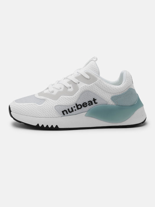 HIPSONIC White & Light Blue Sneakers