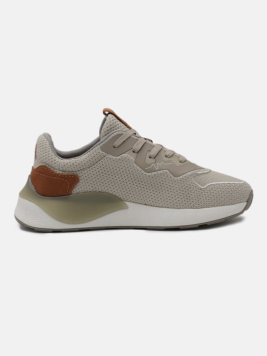 HIPSONIC Beige & Orange Glow Sneakers