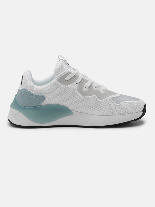 HIPSONIC White & Light Blue Sneakers