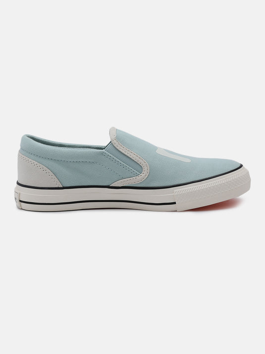 SPIN Light Blue & Off-White Slip-On Glow Sneakers