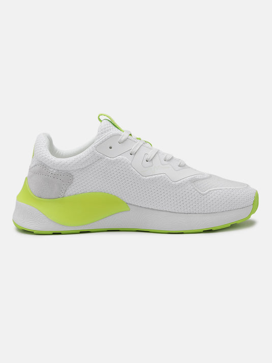 HIPSONIC White & Light Green Glow Sneakers