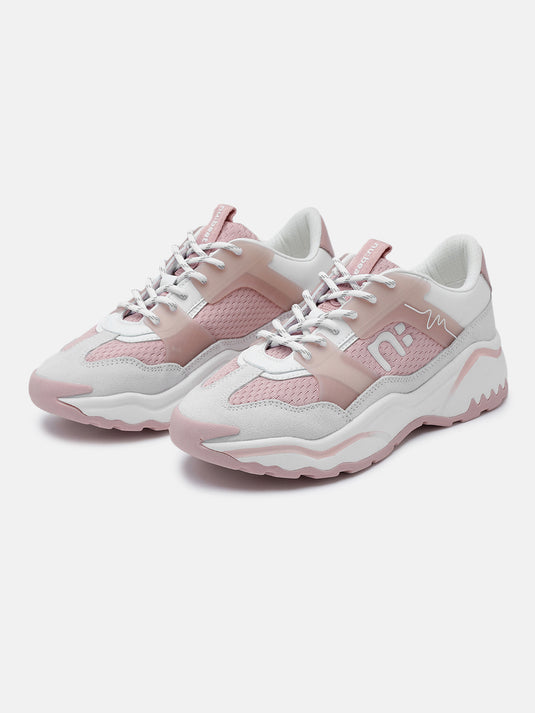 GROOVESTAR White & Rose Sneakers