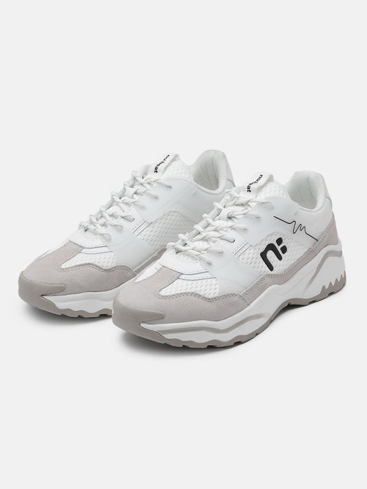 GROOVESTAR White & Beige Sneakers