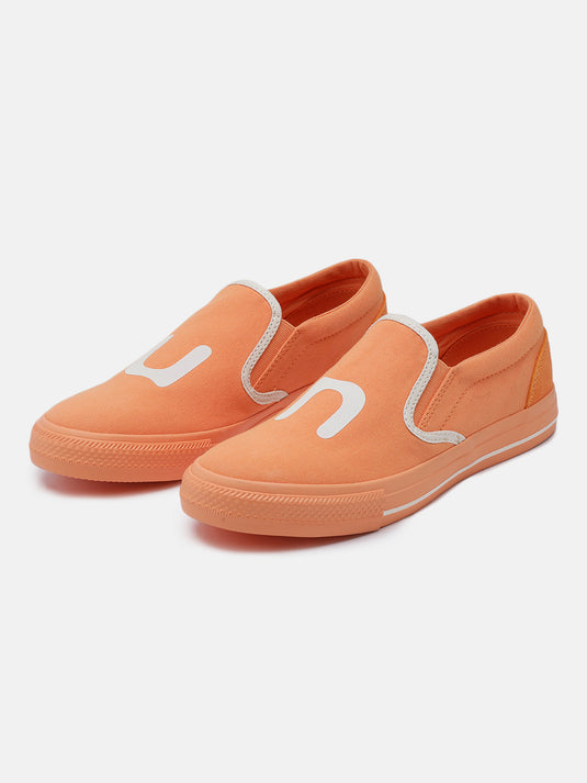 SPIN Orange Slip-On Glow Sneakers