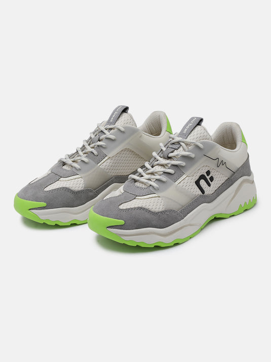 GROOVESTAR Off-White & Grey Sneakers