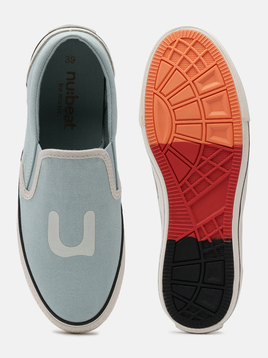 SPIN Light Blue & Off-White Slip-On Glow Sneakers