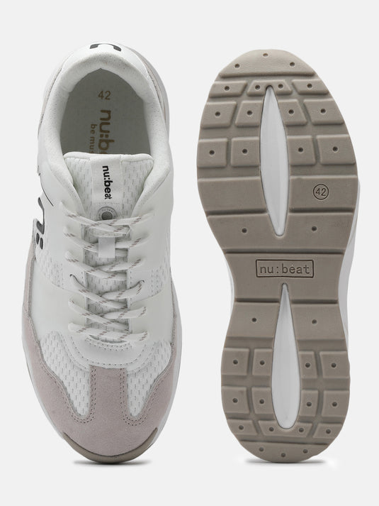 GROOVESTAR White & Beige Sneakers