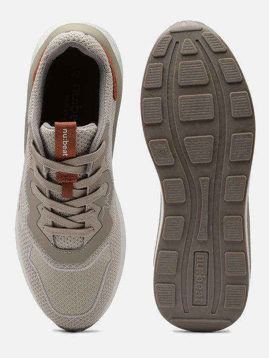 HIPSONIC Beige & Orange Glow Sneakers
