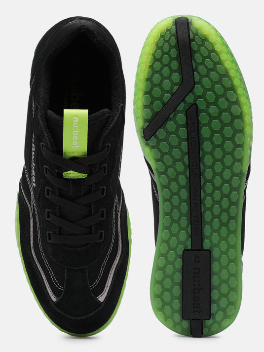 AREA808 Black & Light Green Glow Sneakers