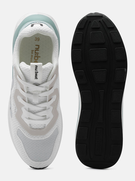 HIPSONIC White & Light Blue Sneakers