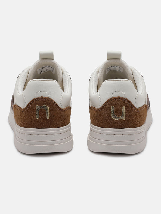 ANTHEM Off-White & Dark Brown Sneakers
