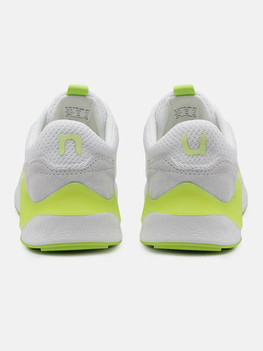 HIPSONIC White & Light Green Glow Sneakers