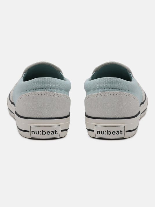 SPIN Light Blue & Off-White Slip-On Glow Sneakers