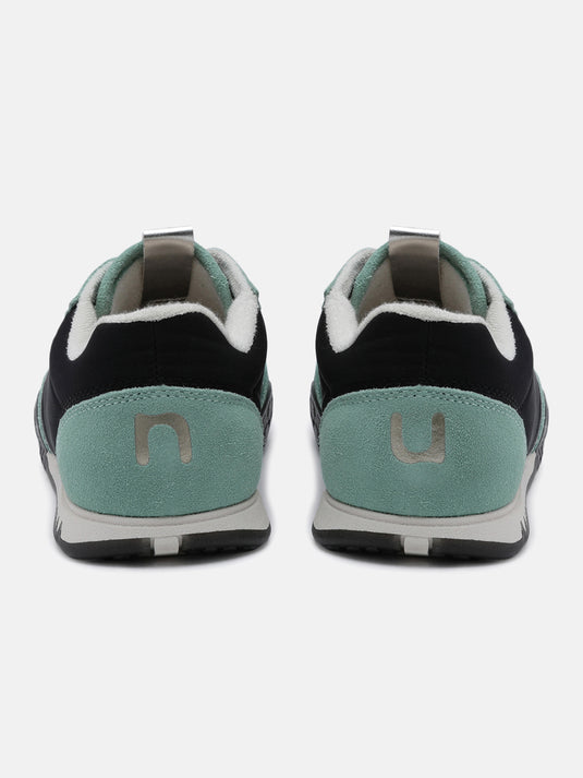 AREA909 Black & Light Green Slip-On Sneakers