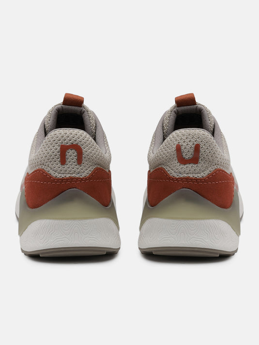HIPSONIC Beige & Orange Glow Sneakers
