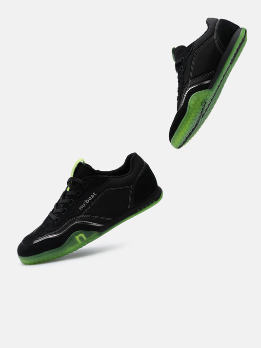 AREA808 Black & Light Green Glow Sneakers