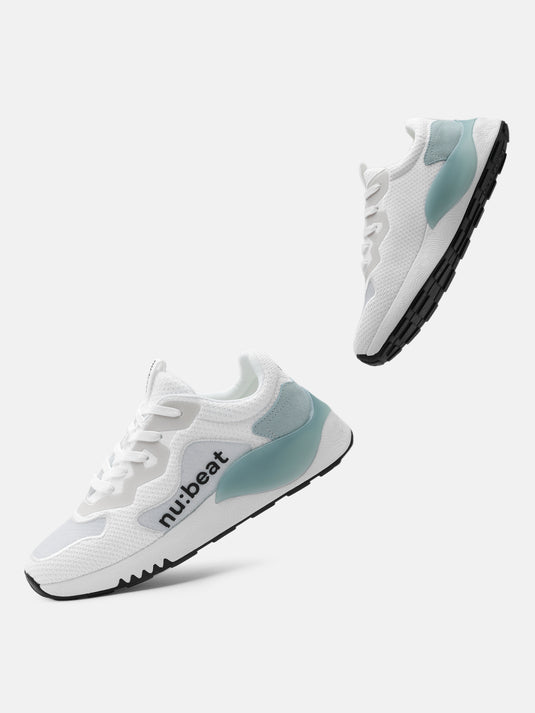 HIPSONIC White & Light Blue Sneakers