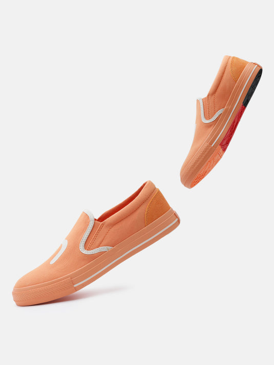 SPIN Orange Slip-On Glow Sneakers