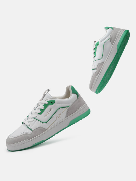 ANTHEM White & Green Glow Sneakers