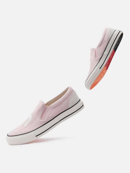 SPIN Rose & Off-White Slip-On Glow Sneakers