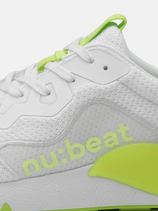 HIPSONIC White & Light Green Glow Sneakers