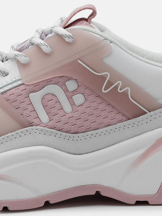 GROOVESTAR White & Rose Sneakers