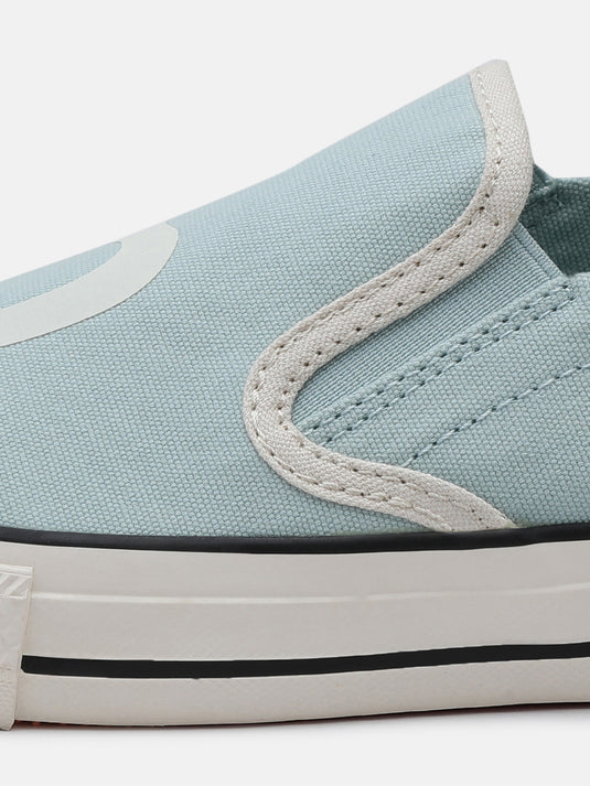 SPIN Light Blue & Off-White Slip-On Glow Sneakers