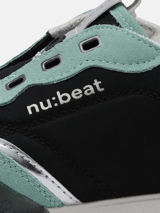 AREA909 Black & Light Green Slip-On Sneakers