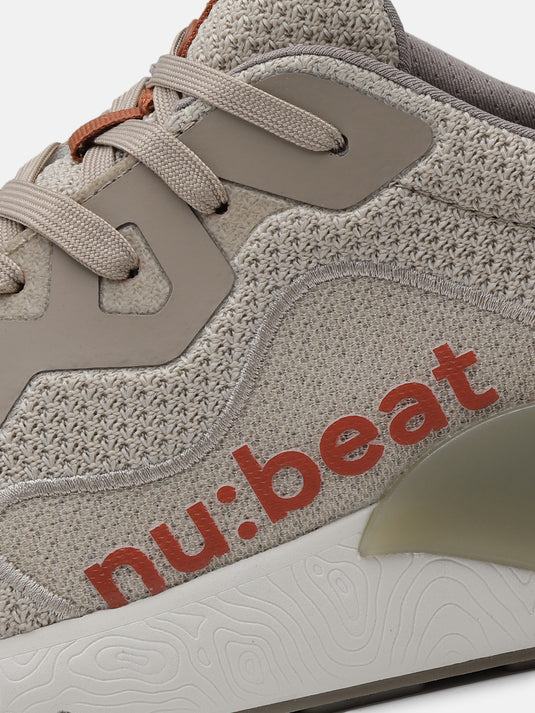 HIPSONIC Beige & Orange Glow Sneakers