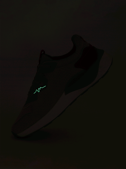 HIPSONIC Beige & Orange Glow Sneakers