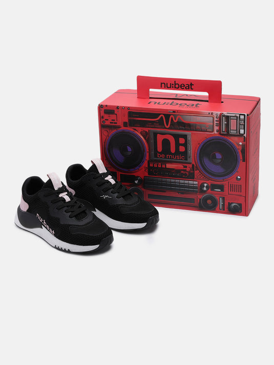 HIPSONIC Black & Rose Sneakers