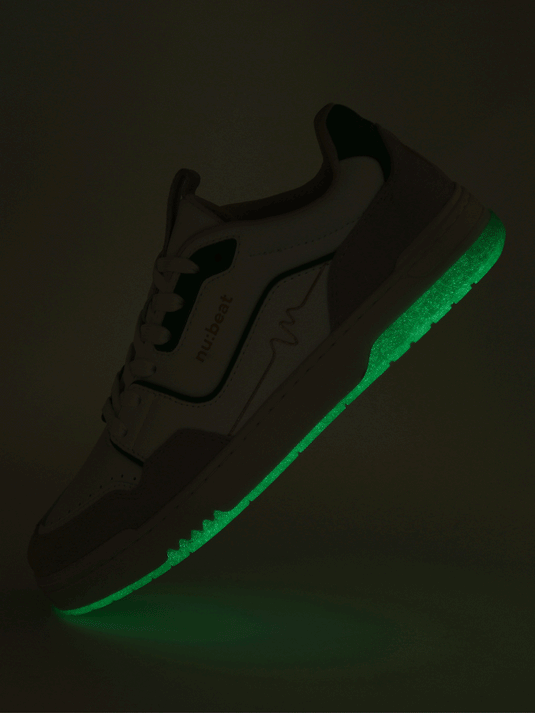 ANTHEM White & Green Glow Sneakers