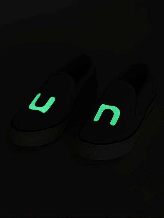 SPIN Light Blue & Off-White Slip-On Glow Sneakers