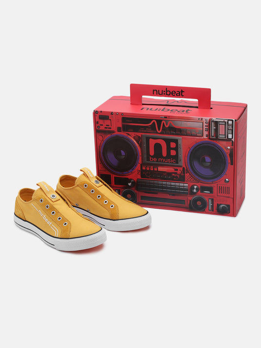 C MINOR Yellow Slip-On Glow Sneakers