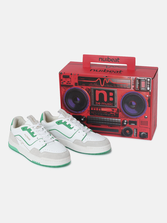 ANTHEM White & Green Glow Sneakers