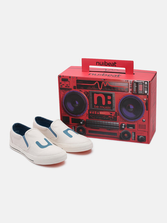 SPIN Off-White Slip-On Glow Sneakers