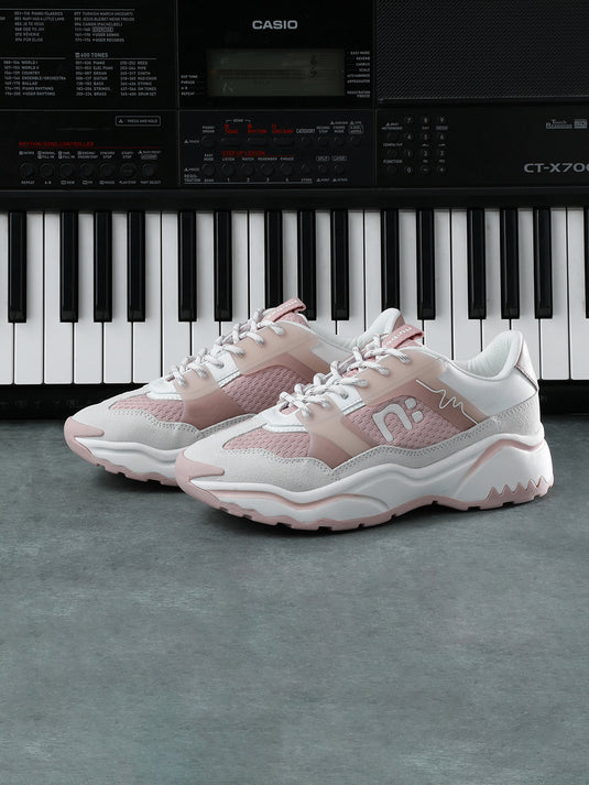 GROOVESTAR White & Rose Sneakers