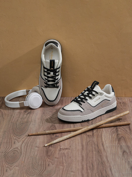 ANTHEM Off-White & Taupe Sneakers