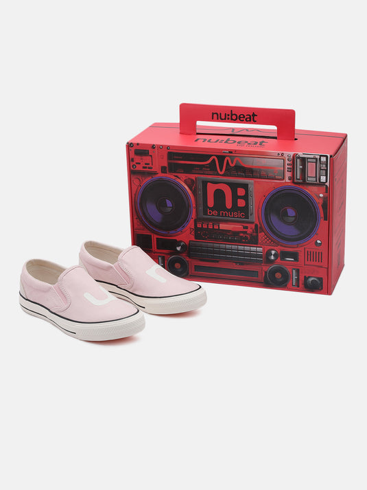 SPIN Rose & Off-White Slip-On Glow Sneakers