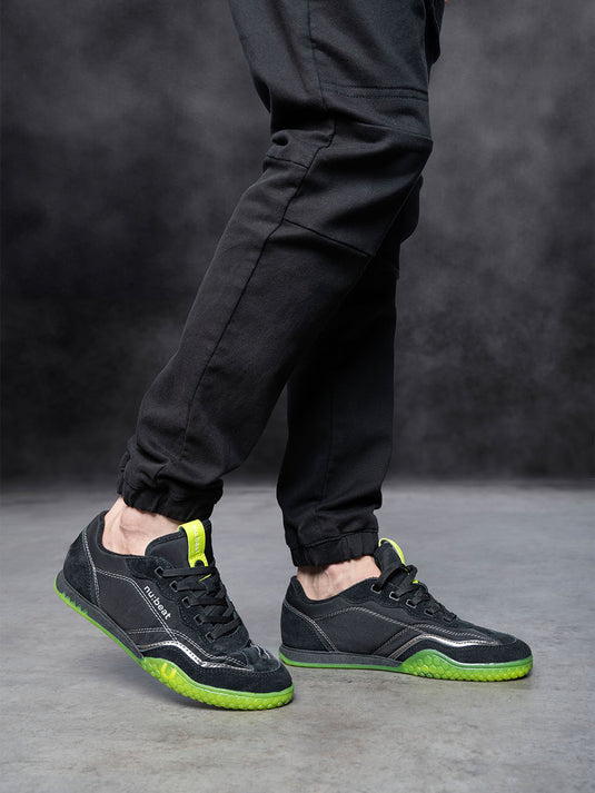 AREA808 Black & Light Green Glow Sneakers